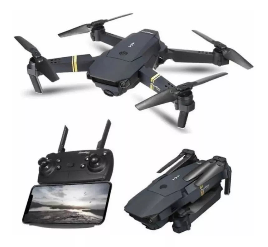 Drone Con Cámara Wifi App Control + Batería Recargable /ryc Color Negro Dron