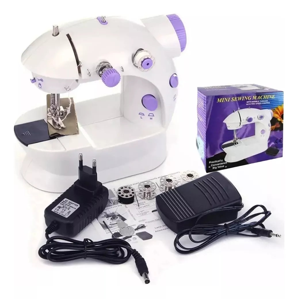 Mini Maquina De Coser Portatil Máquina De Coser A Pedal 359 Color Blanco
