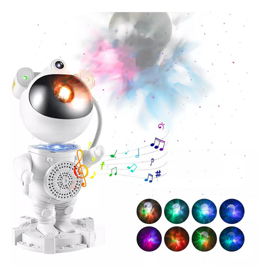 Astronauta Proyector Galaxia con Parlante Bluetooth