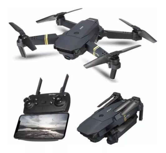 Drone Con Cámara Wifi App Control + Batería Recargable /ryc Color Negro Dron