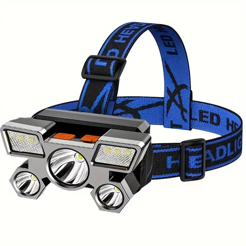 Linterna Led frontal impermeable recargable por USB luz de cabeza súper brillante para acampar de pesca al aire libre Linterna Minero