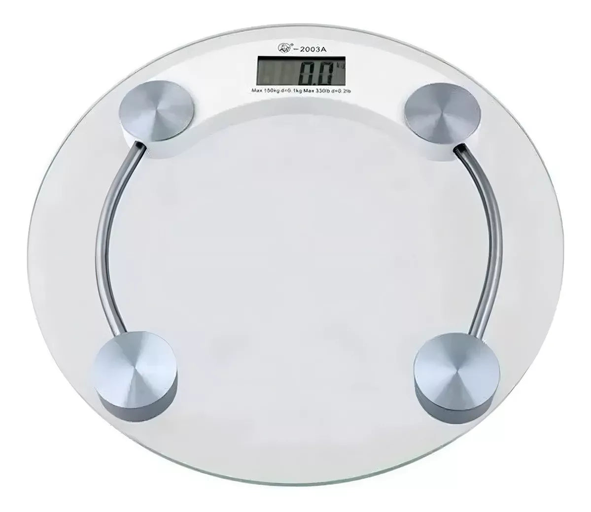 Pesa Digital Baño 180kg 6mm Vidrio Templado Color Blanco