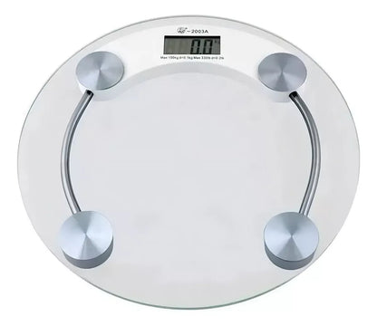 Pesa Digital Baño 180kg 6mm Vidrio Templado Color Blanco
