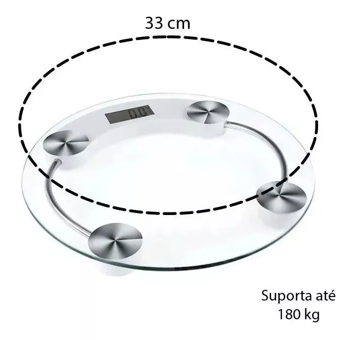 Pesa Digital Baño 180kg 6mm Vidrio Templado Color Blanco